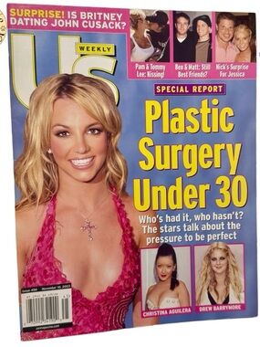 Us Weekly November 2003 Britney Spears & Absolut Vodka Yoga Ad